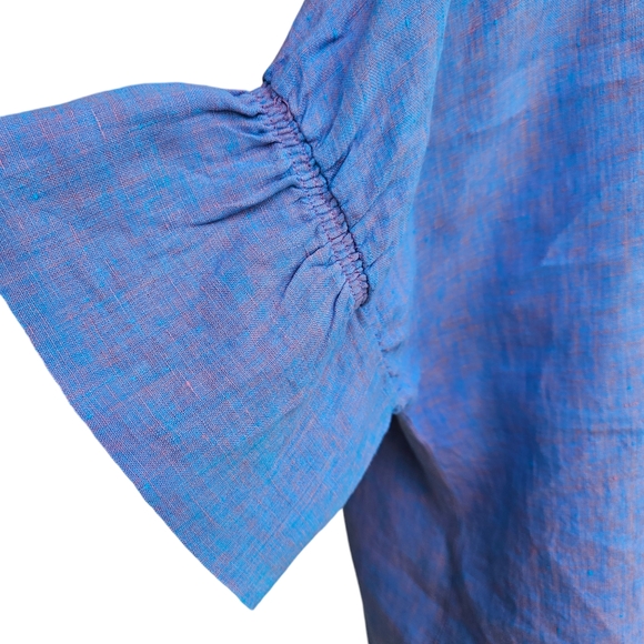 Finley Crosby Opal Linen Top with Ruffled Neckline Size XS - Picture 4 of 8